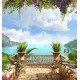 Wallpapers mural romantic sea view from the balcony with veils Wallpapers mural romantic sea view from the balcony with veils