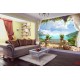 Wallpapers mural romantic sea view from the balcony with veils Wallpapers mural romantic sea view from the balcony with veils