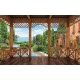 Photo mural veranda of a sea villa and garden