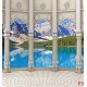 Photo mural natural landscape classic columns on a mountain lake Photo mural natural landscape classic columns on a mountain lake