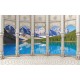 Photo mural natural landscape classic columns on a mountain lake Photo mural natural landscape classic columns on a mountain lake