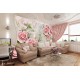 Wall murals porcelain 3D relief pink flowers in 2 variants