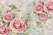 Wall murals porcelain 3D relief pink flowers in 2 variants