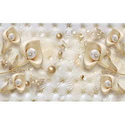 Wall murals 3D diamond potassium flowers on skin 2 colors