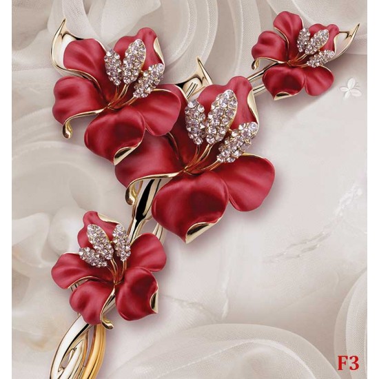 Wallpapers 3D glossy flower bases with effect on embossing 2 in colors Wallpapers 3D glossy flower bases with effect on embossing 2 in colors
