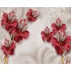 Wallpapers 3D glossy flower bases with effect on embossing 2 in colors Wallpapers 3D glossy flower bases with effect on embossing 2 in colors