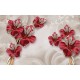 Wallpapers 3D glossy flower bases with effect on embossing 2 in colors Wallpapers 3D glossy flower bases with effect on embossing 2 in colors