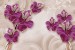 Wallpapers 3D glossy flower bases with effect on embossing 2 in colors