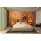 Photo mural spa candles brown background wooden structure