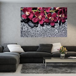 Wall murals spa with purple twig orchid
