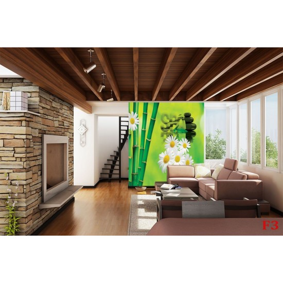 Wallpapers mural a spa composition with bamboo and daisies Wallpapers mural a spa composition with bamboo and daisies