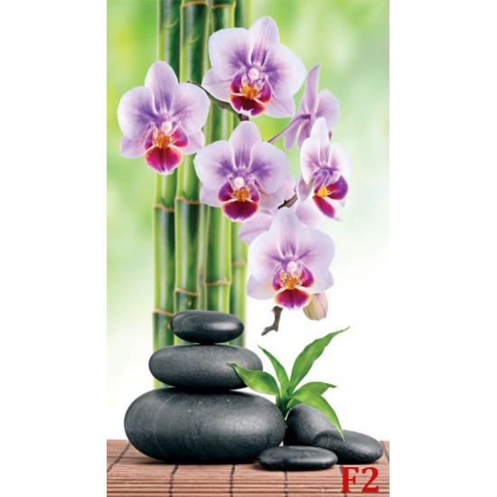 Wallpapers branch purple orchid and spa stones Wallpapers branch purple orchid and spa stones