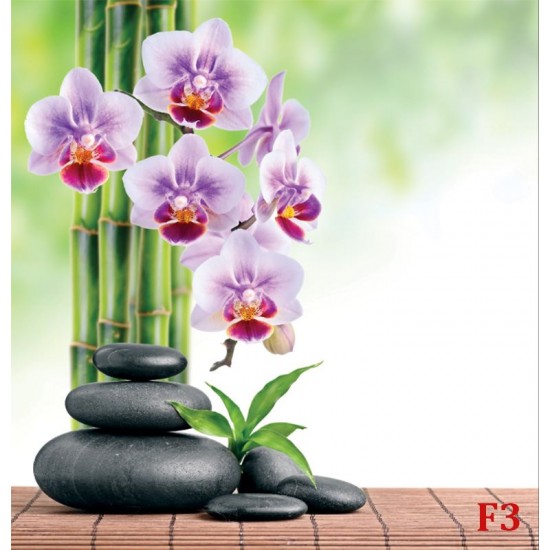 Wallpapers branch purple orchid and spa stones Wallpapers branch purple orchid and spa stones
