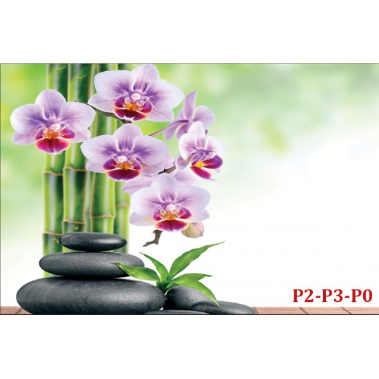 Wallpapers branch purple orchid and spa stones Wallpapers branch purple orchid and spa stones