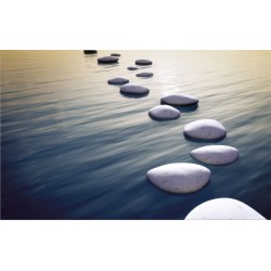 Wallpapers sea path light stones in 2 colors
