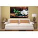 Wallpapers mural spa with orchid in brown