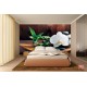Wallpapers mural spa with orchid in brown