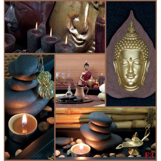 Wallpapers buddha composition with stones and candles Wallpapers buddha composition with stones and candles