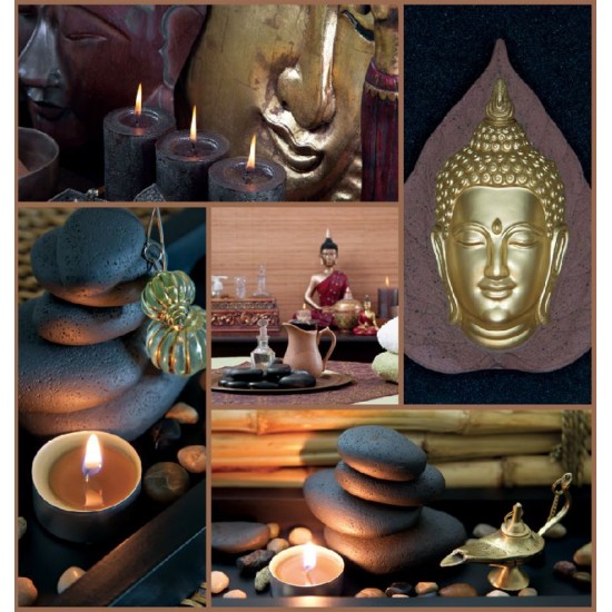 Wallpapers buddha composition with stones and candles Wallpapers buddha composition with stones and candles