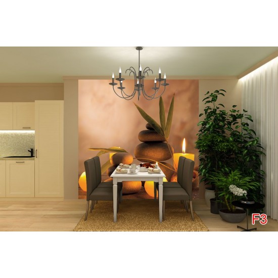 Wallpapers mural romantic spa composition with candles Wallpapers mural romantic spa composition with candles