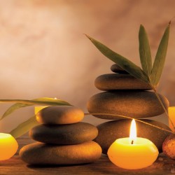 Wallpapers mural romantic spa composition with candles