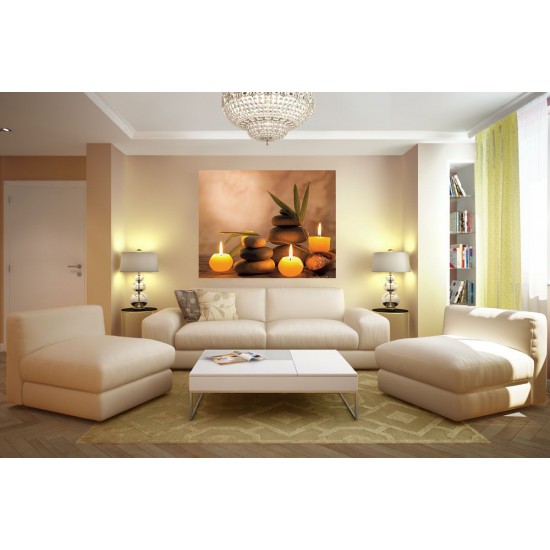Wallpapers mural romantic spa composition with candles Wallpapers mural romantic spa composition with candles