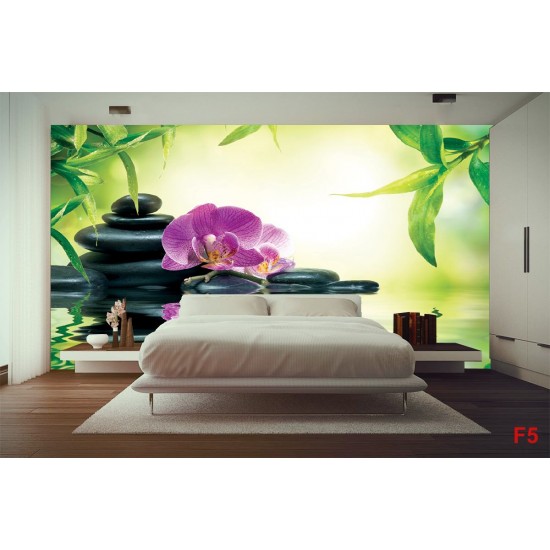 Wallpapers spa composition with orchid and stones Wallpapers spa composition with orchid and stones