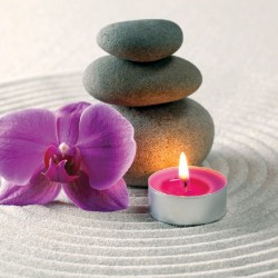 Wallpapers mural orchid with sand