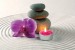 Wallpapers mural orchid with sand
