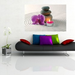 Wallpapers mural orchid with sand