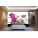 Wallpapers mural orchid and spa stones in water