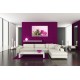 Wallpapers mural orchid and spa stones in pink background