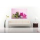 Wallpapers mural orchid and spa stones in pink background