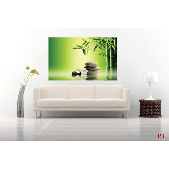 Photo mural bamboo and grey spa stones Photo mural bamboo and grey spa stones
