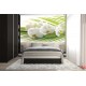 Wall murals spa orchids in white and green