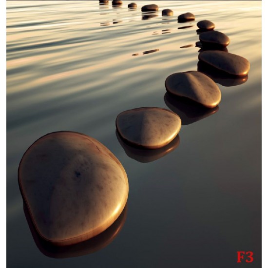 Wallpapers mural stone path in the water 2 color
