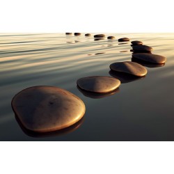 Wallpapers mural stone path in the water 2 color Wallpapers mural stone path in the water 2 color
