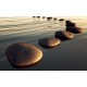 Wallpapers mural stone path in the water 2 color