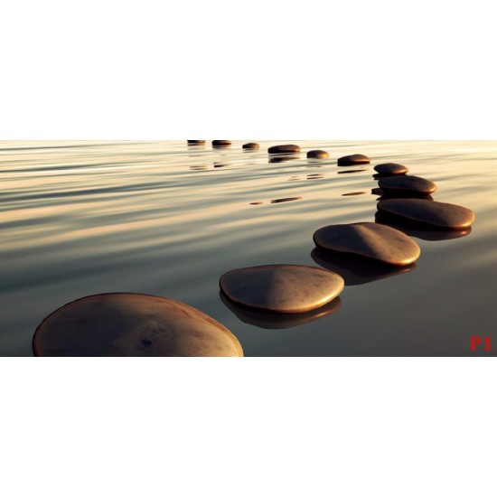 Wallpapers mural stone path in the water 2 color