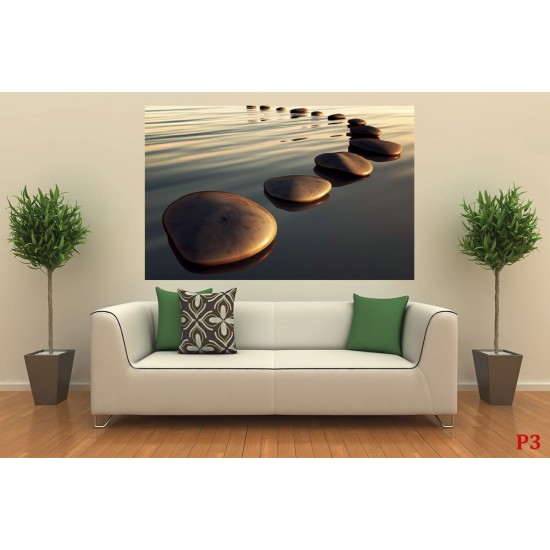 Wallpapers mural stone path in the water 2 color