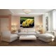Photo mural spa stones and yellow orchids Photo mural spa stones and yellow orchids