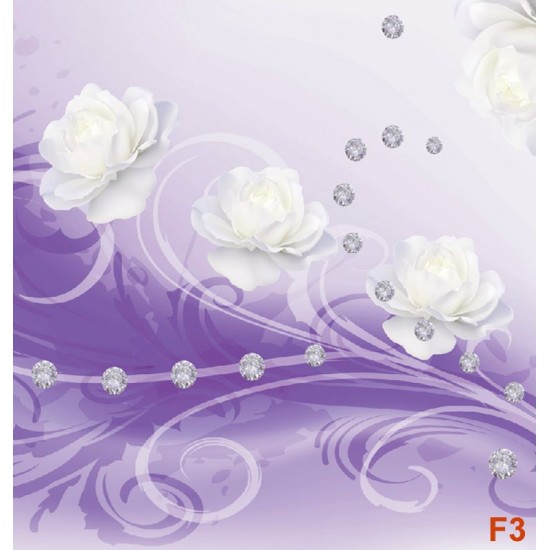 Wallpapers mural diamonds and roses ornaments in 2 variants Wallpapers mural diamonds and roses ornaments in 2 variants