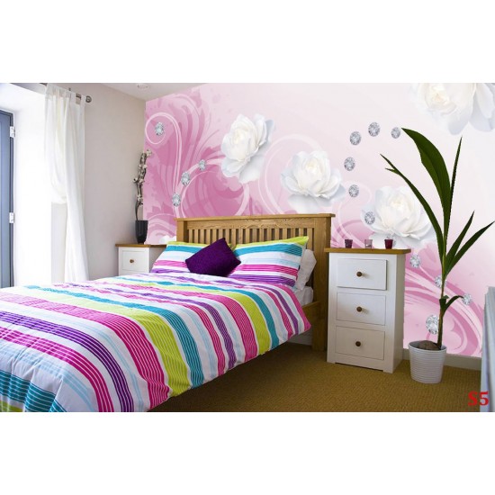 Wallpapers mural diamonds and roses ornaments in 2 variants Wallpapers mural diamonds and roses ornaments in 2 variants