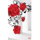 Wall murals 3d model red roses in tunnel Wall murals 3d model red roses in tunnel