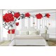 Wall murals 3d model red roses in tunnel Wall murals 3d model red roses in tunnel