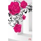 Wall murals 3d model pink roses in tunnel Wall murals 3d model pink roses in tunnel