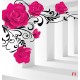 Wall murals 3d model pink roses in tunnel Wall murals 3d model pink roses in tunnel