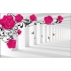 Wall murals 3d model pink roses in tunnel Wall murals 3d model pink roses in tunnel