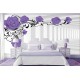 Wall murals 3d mode purple roses in tunnel Wall murals 3d mode purple roses in tunnel