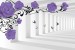 Wall murals 3d mode purple roses in tunnel